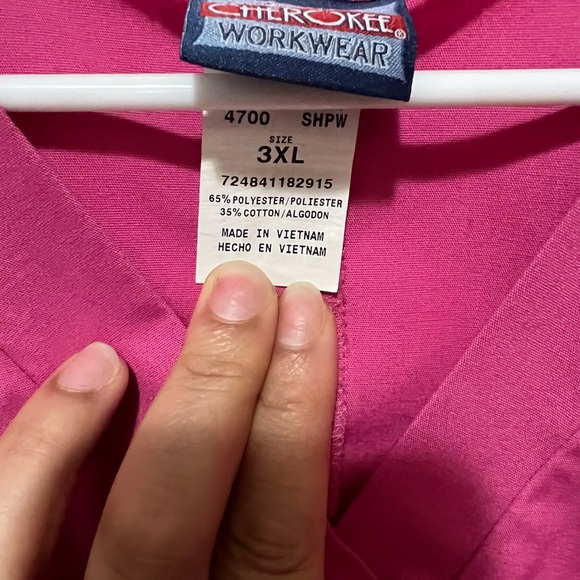 Cherokee Work Wear - 3X Scrub Top - Picture 2 of 2